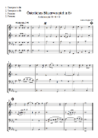 Note sheet of the Easter Prelude